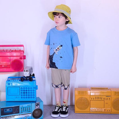 宇宙與恐龍短袖T恤