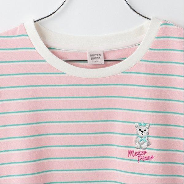 【Cuugal掲載】單點刺繡條紋T恤