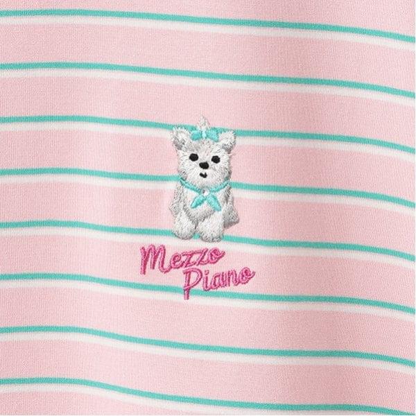 【Cuugal掲載】單點刺繡條紋T恤