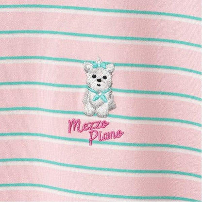 【Cuugal掲載】單點刺繡條紋T恤