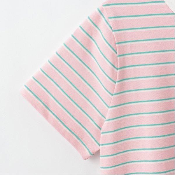 【Cuugal掲載】單點刺繡條紋T恤