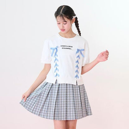 【Nico☆Puchi刊載】泡泡袖繫帶T恤