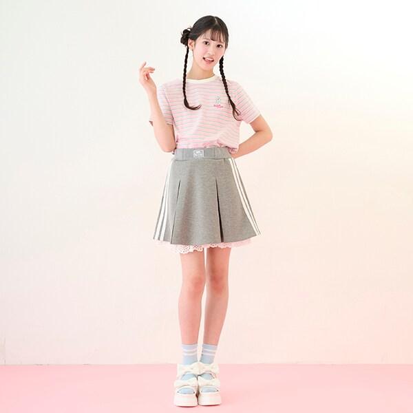 【Cuugal掲載】單點刺繡條紋T恤