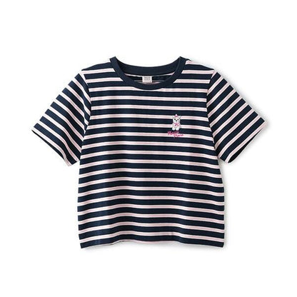 【Cuugal掲載】單點刺繡條紋T恤