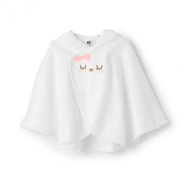 mimi立體耳朵刺繡連帽披風