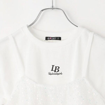 帶網紗吊帶背心T恤