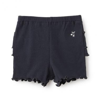 1分長度後背荷葉邊打底褲