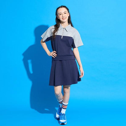 【AMI】拼色半拉鍊套裝