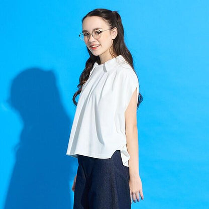 【AMI】【接觸涼感】帶領法式短袖套頭衫