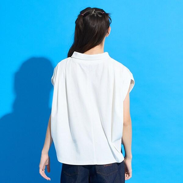 【AMI】【接觸涼感】帶領法式短袖套頭衫