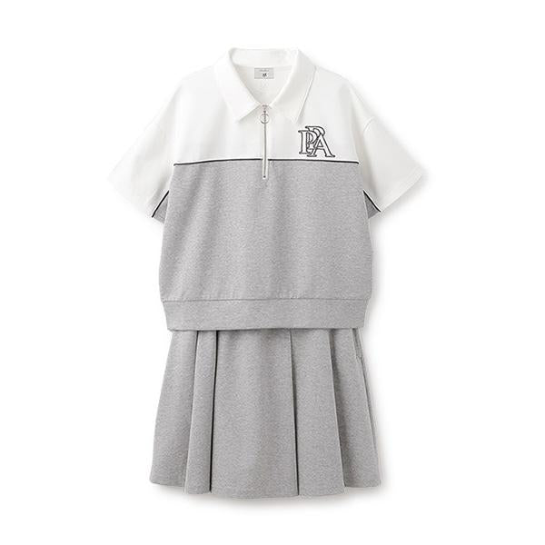 【AMI】拼色半拉鍊套裝