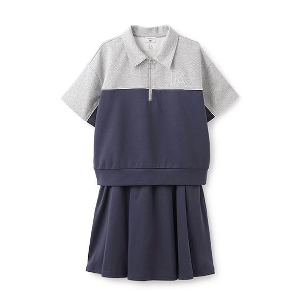 【AMI】拼色半拉鍊套裝