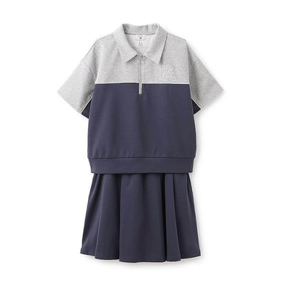 【AMI】拼色半拉鍊套裝