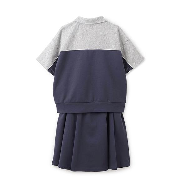 【AMI】拼色半拉鍊套裝