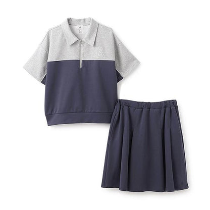 【AMI】拼色半拉鍊套裝