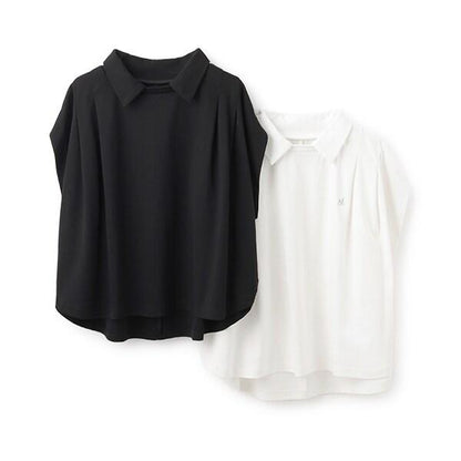 【AMI】【接觸涼感】帶領法式短袖套頭衫