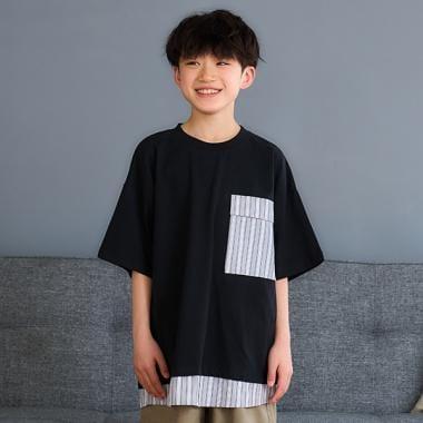 層疊風格寬鬆大碼短袖T恤