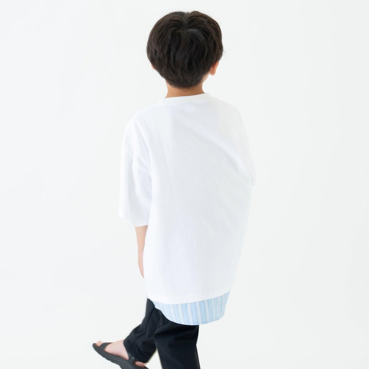 層疊風格寬鬆大碼短袖T恤