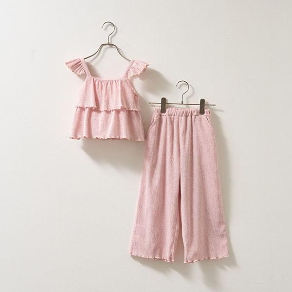 吊帶背心&長款寬腿褲套裝