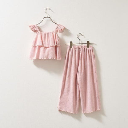 吊帶背心&長款寬腿褲套裝