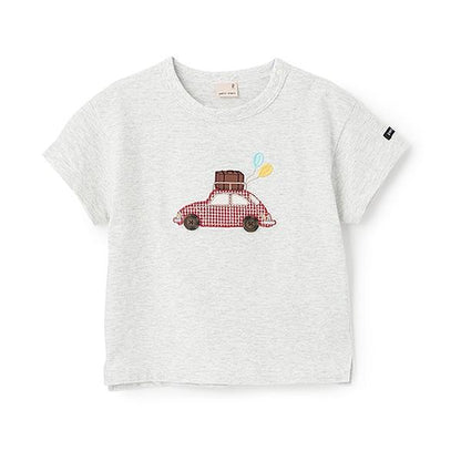 繡花汽車・小馬短袖T恤