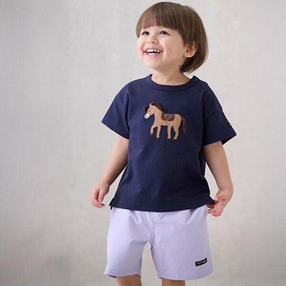 繡花汽車・小馬短袖T恤