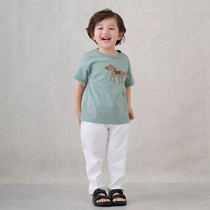 繡花汽車・小馬短袖T恤