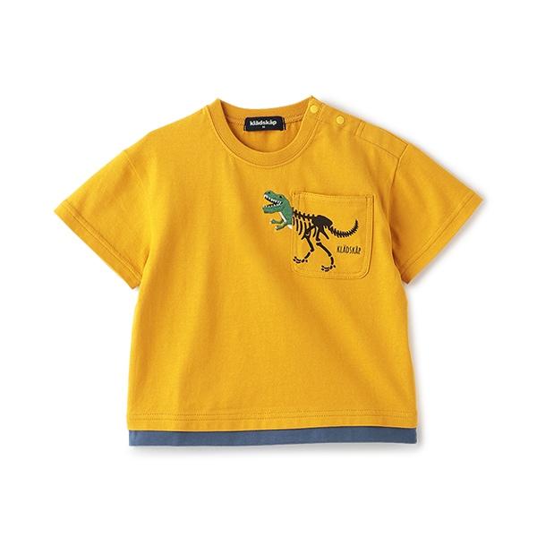 化石印花胸袋短袖T恤