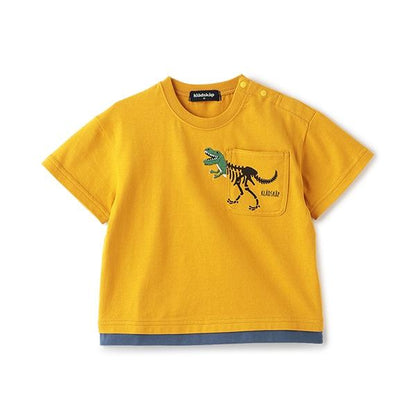 化石印花胸袋短袖T恤