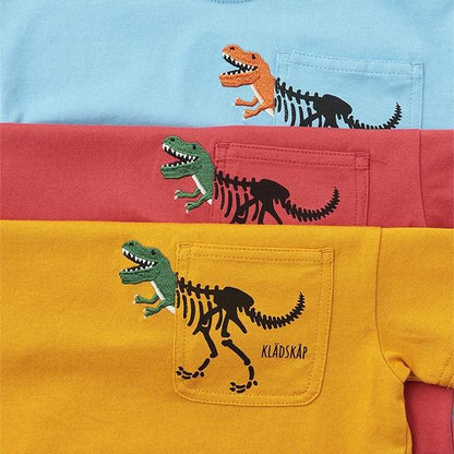 化石印花胸袋短袖T恤