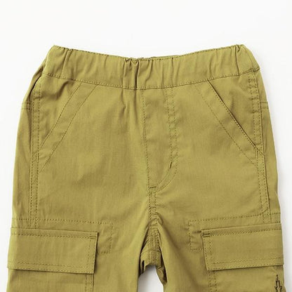 汽車與街道刺繡六分丈工裝褲