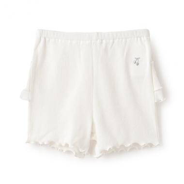 1分長度後背荷葉邊打底褲