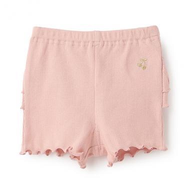 1分長度後背荷葉邊打底褲