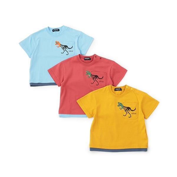 化石印花胸袋短袖T恤