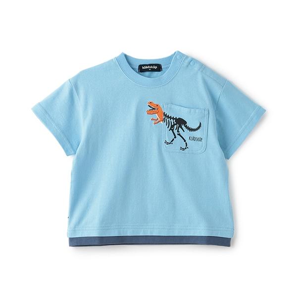 化石印花胸袋短袖T恤