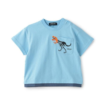 化石印花胸袋短袖T恤