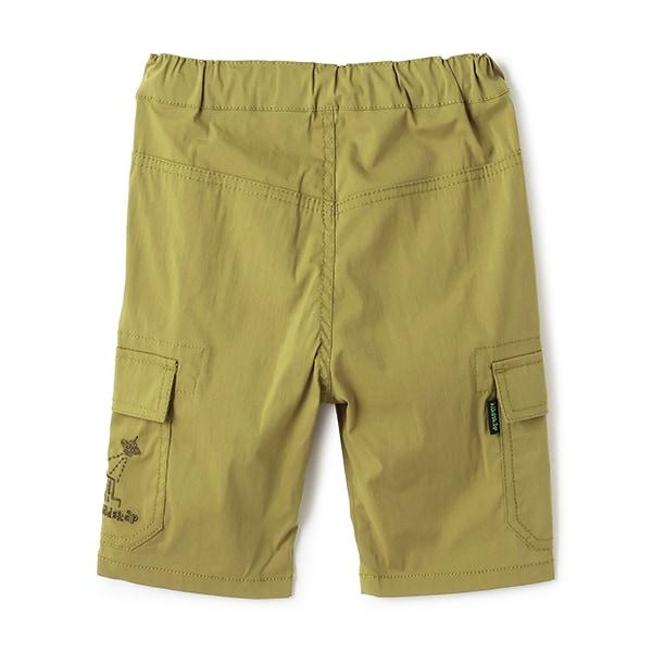 汽車與街道刺繡六分丈工裝褲