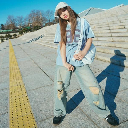 【LTXC】【吸水速幹/清爽】數字寬鬆T恤