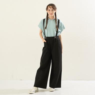 【AMI】帶揹帶寬鬆褲