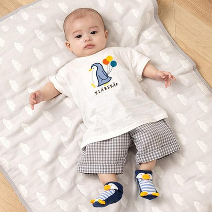 企鵝貼布短袖T恤套裝