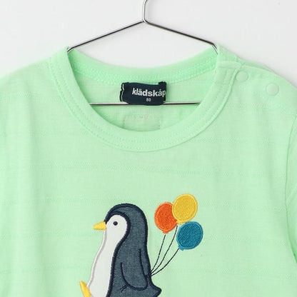 企鵝貼布短袖T恤套裝