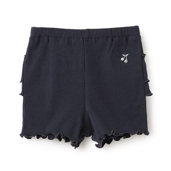 1分長度後背荷葉邊打底褲