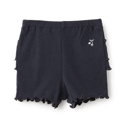 1分長度後背荷葉邊打底褲