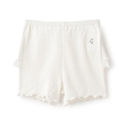 1分長度後背荷葉邊打底褲