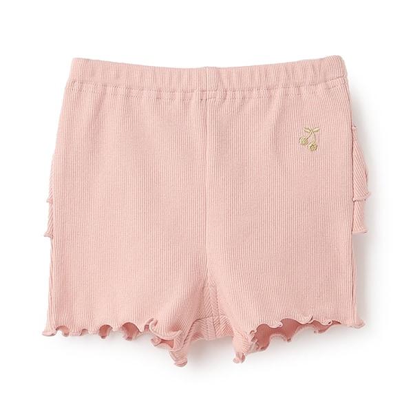 1分長度後背荷葉邊打底褲