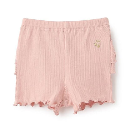 1分長度後背荷葉邊打底褲