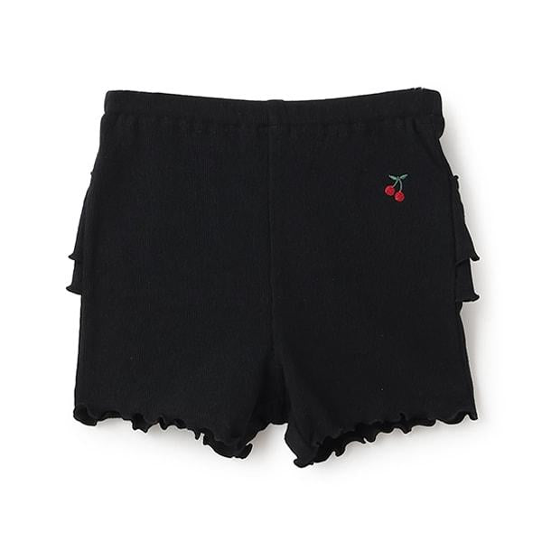 1分長度後背荷葉邊打底褲