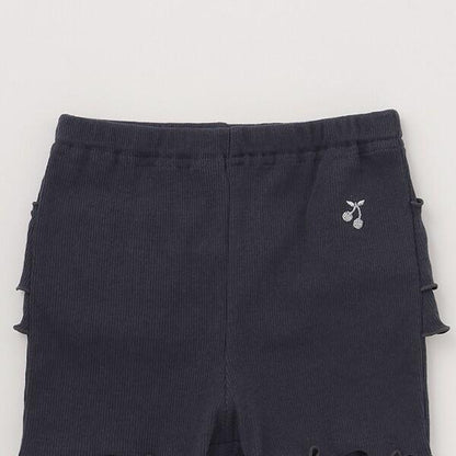 1分長度後背荷葉邊打底褲