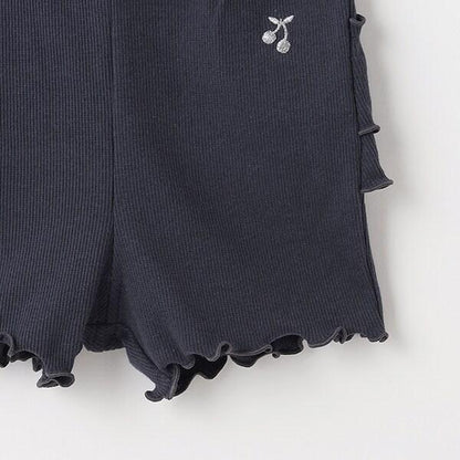 1分長度後背荷葉邊打底褲