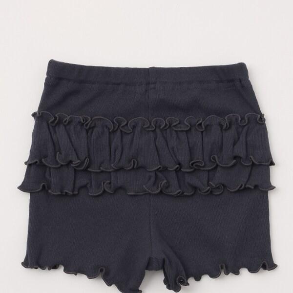 1分長度後背荷葉邊打底褲